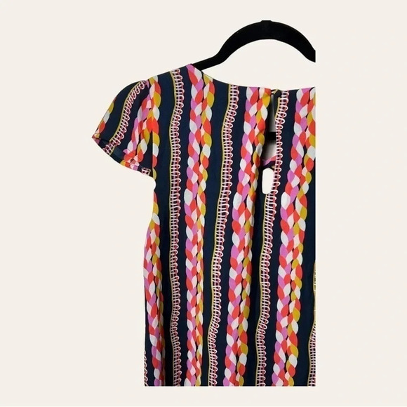 0415W. MOD CLOTH SHARED SENTIMENT SHIFT DRESS ROPES PRINT SIZE SMALL MULTICOLOR - Picture 6 of 9